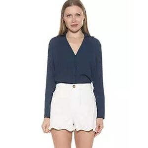 Alexia Admor Blouse w Covered Buttons